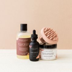 Nourish, stimulate, and protect thinning hair with our effective and plant-powered scalp care routine. This bundle includes our nourishing oil-based hair serum, our deep cleansing sulfate-free scalp wash, and our ultra-hydrating and smoothing Rapid Replenish Conditioner plus our stimulating silicone scalp massager. Thi Shampoo Replacement, Rosemary Flower, Scalp Issues, Mama Hair, Stop Hair Breakage, Dry Frizzy Hair, Scalp Massager, Hey Mama, Thickening Shampoo