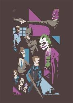 the joker and his gang are depicted in this poster