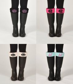 "ON SALE Limited Colors and Sizes Available Our Charles River Fleece Boot Socks are the perfect way to keep your feet warm this winter! Add a monogram or Sorority letters for the perfect personalized touch! Product Details: *100% Polyester Fleece, Anti-pill Fabric, 300 gsm *Antimicrobial *Cover stitched seams *Medium: Fits Women's Shoe Sizes 5-7 *Large: Fits Women's Shoe Sizes 8-10 ------------------------------ HOW TO ORDER ------------------------------ Please include the following in the \"No Sorority Names, Fold Over Boots, Fleece Boots, Sorority Letters, Charles River, Boot Cuffs, Black Thread, Boot Socks, Bridesmaids Gifts