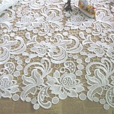 Offwhite Guipure Lacewhite Embroidered Lace Pure White - Etsy Elegant White Lace With Patchwork, Elegant White Scalloped Lace, White Scalloped Lace For Wedding, Elegant White Crochet Lace, Elegant White Lace With Floral Embroidery, White Delicate Lace For Wedding, Delicate White Lace For Wedding, White Crochet Lace For Wedding, Pure White Wedding