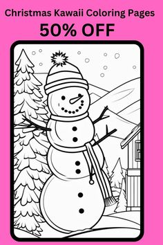 christmas kawaii coloring pages 50 % off on all items in the package,