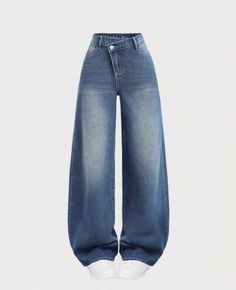 Pocket Pants Outfits, Flat Jeans, Jean Wide Leg, Denim Jeans Outfit, Girl Y2k, Casual Denim Pants, Jeans Outfits, Jean Pants, Cute Pants