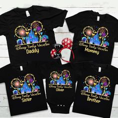 Disney Iron On, Disney Family Vacation, Disney World Shirts, Family Shirts Matching, Sister Shirts, Disney Family, Comfort Colors Tee, Mens Tee Shirts, Travel Shirts