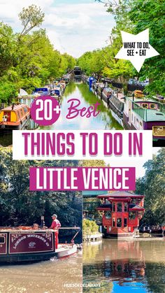 boats on the water with text overlay reading 20 best things to do in little venice