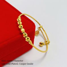 Gold Color Beaded Charm Bracelets for Girls Adjustable Kid Bangles Pulsera Wristband New Jewelry Bracelets For Girls, Charm Bracelets For Girls, Kids Bangles, Bead Charm Bracelet, New Jewelry, New Year Gifts, Charm Bracelets, Bead Charms, For Girls