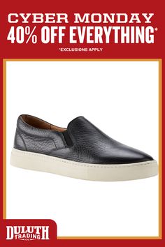 This Lifetime Leather slip-on is an instant classic, designed to be your go-to shoe for looking good while you're on the go. Duluth Trading Company, Duluth Trading, Looking Good, Leather Slip Ons, Slip On Sneakers, Sneakers Fashion, Everyday Fashion, Slip On Sneaker, Casual Style