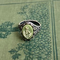 14x10mm lily of the valley cameo on your choice of an antiqued brass or antiqued silver Victorian ring base. I also have a lily necklace in my shop. Lily Necklace, Grunge Jewelry, Victorian Ring, Indie Jewelry, Victorian Rings, Dope Jewelry, Funky Jewelry, Dream Jewelry, Jewelry Inspo