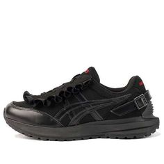 (WMNS) ASICS x Shushu/Tong Tarther SC Plus Shoes 'Black' 1203A360-001 Asics Leather Outdoor Sneakers, Asics Black Leather Sneakers, Black Leather Asics Sneakers, Asics Black Outdoor Sneakers, Black Asics Sneakers With Rubber Sole, Asics Black Low-top Sneakers, Asics Black Lace-up Sneakers, Black Asics Sneakers For Outdoor, Black Lace-up Asics Sneakers