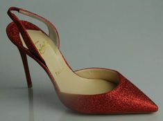 NEW Christian Louboutin EVER 100 Glitter Mini Red Heels Pumps Shoes Slingback 38 | eBay Slingback Heels, Pumps Shoes, Red Heels, Comfortable Heels, Slingback Heel, Heels Pumps, Red Glitter, Costume Ideas, Pump Shoes