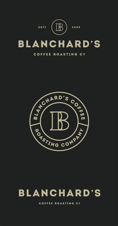 the logo for blanchard's coffee roasting company