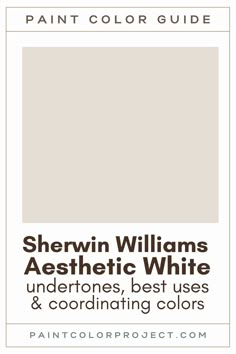 the sheryln williams aesthetic white paint color guide