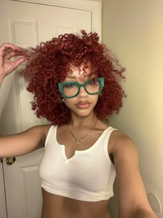 Ginger Hair Black Women Curly Hair, Ginger Afro Hair, Dyed Curly Hair Ideas, Pelo Afro