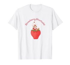 PRICES MAY VARY. Officially Licensed Strawberry Shortcake Apparel for Men - Women - Boys - and Girls; Retro T-Shirts; Sweet T-Shirts; Vintage T-Shirts; Doll T-Shirts; Cute T-Shirts; Lemon Meringue T-Shirts; Gardening T-Shirts; Growing T-Shirts; Plants T-Shirts; 22S3SC00093A-014 Lightweight, Classic fit, Double-needle sleeve and bottom hem Strawberry Logo, T Shirts Cute, Cute T Shirts, Vintage Strawberry, Sweet T, Shirts Vintage, Vintage T Shirts, Lemon Meringue, Retro Tshirt