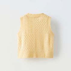 Nwt Zara Yellow Pointelle Knit Sweater. Size 13/14. Smoke Free And Pet Free Home. Cotton Pointelle Knit Sweater Vest For Fall, Fall Cotton Pointelle Knit Sweater Vest, Fall Cotton Sweater Vest With Pointelle Knit, Cute Pointelle Knit Tops, Beige Knitted Tops For Fall, Cute Cream Knit Tops, Zara Cable Knit Top For Winter, Zara Winter Cable Knit Tops, Zara Cotton Knitted Sweater