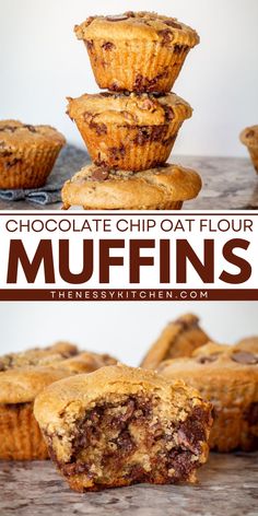 Your back to school breakfast ideas must have these chocolate chip muffins with oat flour! They're a quick breakfast on the go. Deliciously moist while being gluten-free, these are the BEST Chocolate Chip Oat Flour Muffins! Muffins With Oat Flour, Holiday Brunch Ideas, Back To School Breakfast Ideas, Gluten Free Chocolate Chip Muffins, School Breakfast Ideas, Oat Flour Muffins, Bakery Muffins, Oat Flour Recipes, Back To School Breakfast