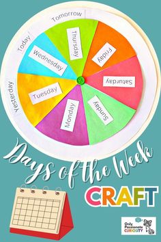 the days of the week craft is shown