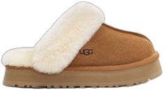 UGG Women's Disquette Chestnut - 9001773 - Tip Top Shoes of New York Comfortable Brown Slip-on Platform Slippers, Brown Comfortable Slip-on Platform Slippers, Casual Brown Platform Slippers, Casual Brown Platform Slippers With Cushioned Footbed, Casual Platform Slippers With Leather Footbed, Brown Slip-on Slides, Casual Brown Platform Slippers With Textured Footbed, Casual Platform Slip-on Slippers With Textured Sole, Brown Rubber Sole Platform Slip-on Slippers