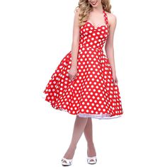 1950s Halter Style Vintage Polka Dot Swing Party Dress Product Details Size: Large Color: Red_1 Brand: No Brand Mpn: Does Not Apply Upc: Does Not Apply Ean: Does Not Apply * Is Discontinued By Manufacturer : No * Department : Womens * Date First Available : April 7, 2015 Polka Dot Dresses For Retro-themed Events, 1950s Style Polka Dot Dress For Retro-themed Events, Polka Dot Rockabilly Dress For Retro-themed Events, Red Sleeveless Retro Vintage Dress, Retro Red Sleeveless Vintage Dress, Red Sleeveless Rockabilly Dress, Red Retro Dress For Vintage Fashion, Red Pinup Dress For Party, Red Pinup Party Dress