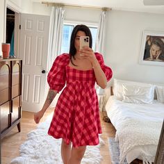 Reposhing This Item I Purchased From @Leahdef. Loved It, But Ready To Rotate For Something New. Questions? Leave A Comment Below! Gingham Dress, Leave A Comment, Pink Red, Something New, Gingham, Size 4, Mini Dress, Womens Dresses, Red