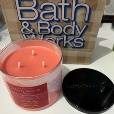 Cherry Blossom Soju Scented Candle Cherry Blossom Candle, 3 Wick Candle, 3 Wick Candles, Wick Candle, Soju, Bath Body Works, Scented Candle, Bath And Body Works, Body Works