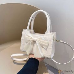 Bird in Bag - Small bags female bow handbag new fashion casual single shoulder crossbody bag Tote Shoulder Bag With Bow For Shopping, Shopping Tote Shoulder Bag With Bow, Spring Rectangular Bags With Bow, Chic Shoulder Bag With Bow For Daily Use, White Everyday Bags With Bow Detail, Trendy White Bag With Bow, Chic Rectangular Shoulder Bag With Bow, White Rectangular Shoulder Bag With Bow, Chic Shoulder Bag With Bow For Gift