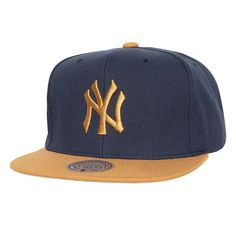 Show off your die-hard devotion to the New York Yankees by grabbing this Work It cap from Mitchell & Ness. It features the iconic New York Yankees logo embroidered on the crown as well as a special patch on the side. The snapback closure will ensure you have a comfortable fit all game day.Show off your die-hard devotion to the New York Yankees by grabbing this Work It cap from Mitchell & Ness. It features the iconic New York Yankees logo embroidered on the crown as well as a special patch on the Navy Snapback Baseball Cap With Embroidered Logo, Navy Embroidered Logo Snapback Baseball Cap, Gold Baseball Cap For Streetwear, Gold Snapback Baseball Cap For Streetwear, Navy Snapback Hat With Embroidered Logo For Streetwear, Gold Snapback Hat For Streetwear, Gold Snapback Hat With Flat Brim For Streetwear, Gold Flat Bill Hat For Streetwear, Iconic New York