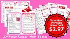 valentine's printable slime pack for $ 29 99 with coupon and freebie