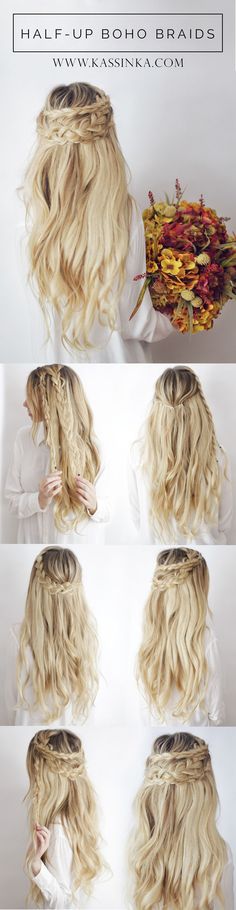 Hair Tutorial with @luxyhair on @kassinka Luxy Hair, Hair Tutorials Easy, Short Hairstyle, Boho Braids, Braided Updo, Gorgeous Hair