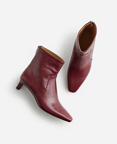 The Dimes Kitten-Heel Boot | Madewell Casual Thanksgiving Outfits, Kitten Heel Ankle Boots, Kitten Heel Boots, Leather Industry, Technology Fashion, Cute Boots, Stylish Boots, A Well, Kitten Heel