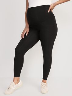 Maternity Rollover-Waist PowerChill 7/8-Length Leggings | Old Navy Maternity Activewear, Old Navy Maternity, Jack Black, Heather Black, Cotton Lights, Wicks, Old Navy, Active Wear, Leggings