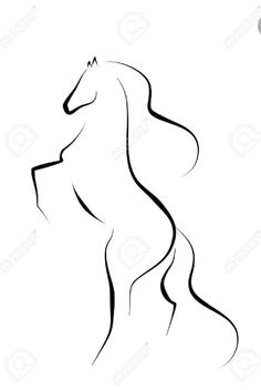 a black and white drawing of a horse on a white background stock photo, images and royalty