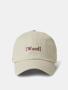 Editor's NotesIt is a basic ball cap with the 100% cotton twill.  -[Wood] logo on the front -Antomars logo on the back-Adjustable with the strap Measurements(in.)Size: One Size-Head circumference: 22.83 in.-Depth: 6.49 in.-Brim length: 2.95 in. Composition & Care- 100% Cotton- Washing Prohibited  Designer-by ANTOMARS Beige Curved Brim Baseball Cap For Streetwear, Beige Cotton Snapback Dad Hat, Beige Six-panel Baseball Cap With Embroidered Logo, Classic Beige Cotton Dad Hat, Beige Curved Brim Hat With Letter Print, Beige Embroidered Logo Six-panel Baseball Cap, Cream Cotton Snapback Baseball Cap, Beige Six-panel Hat With Embroidered Logo, Cotton Snapback Hat With Letter Print For Baseball Season