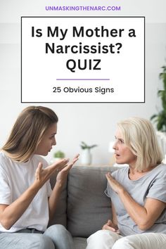 Take the 'Is My Mother a Narcissist?' Quiz if you're seeking some understanding about your mum. 25 obvious signs that she is... #quiz #narcissisticmother #daughterofnarcissisticmother #sonofnarcissisticmother #narcissisticfamilies #narcissisticabuse Narcacist Mother Quotes, Narcissistic Mother Signs, My Narcissistic Daughter, Toxic Mom Narcissistic Mother, Covert Narcissistic Mother, Critical Mother, Mom Quiz, Parent Quiz, Daughters Of Narcissistic Mothers