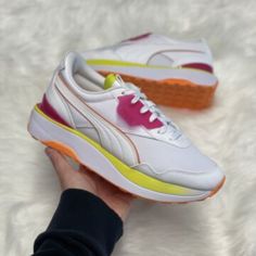 Item: Puma Cruise Rider 382743-02 Size: Women's Us. Size: 9 Eur Size 40 Condition: New With Defects *Dingy Sockliners, Good Condition Offers Welcome Bundle And Save: Visit Our Store And Send A Message With Your Bundle 100% Authentic Puma Sneakers With Round Toe For Spring, White Puma Sneakers For Spring, Puma Cruise Rider, Puma Sneakers Men, Puma Carina, Rare Sneakers, Puma Rs, Puma Sport, Shoes Puma