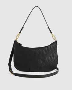 Italian Leather Convertible Crescent Handwoven Shoulder Bag How To Style Uggs, Italian Bags, Italian Leather Bags, Convertible Crossbody Bag, Structured Bag, Leather Box, Scarf Gift, Woven Bag, Quince