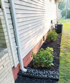 there is a small garden next to the house