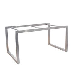 a metal table with a white background