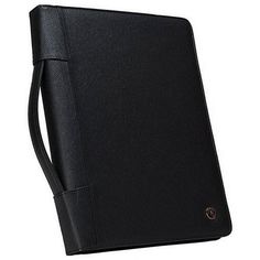 The Case-it: Executive Zippered Padfolio with Removable 3-Ring Binder and Letter Size Writing Pad, uses a special construction technique that gives a firm, stiff shape that protects the padfolio from buckling or warping. This stylish black zippered padfolio with handle, contains many organizational features ideal for any professional. To help keep you organized, you will find dedicated slots for pens, pencils, credit cards or business cards. Also included are document pockets for important files Leather Legal Pad Cover, Black Rectangular Case With Zipper Pocket, Black Rectangular Case With Zipper Closure, Leather Binder 3 Ring, Black Briefcase With Zipper Pocket For On-the-go, Padfolio, 3 Ring Binders, Writing Pad, Ring Binder