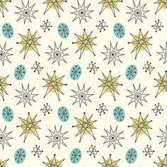 an abstract pattern with stars and circles