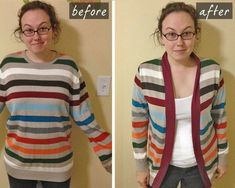 Diy Sy, Sweater Refashion, Pola Sulam, Recycle Clothes, Upcycle Clothes