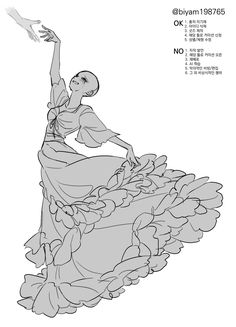 a drawing of a woman in a dress with her hand up to the side,