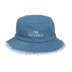 Ready for your next streetwear staple? This denim bucket hat with a distressed brim is a real statement piece--with the comfort of 100% cotton to boot. It's an on-trend style that'll be sure to get you a ton of compliments.  * 100% cotton * Denim look * Classic brim with distressed look * 4 sewn eyelets on the sides of the hat * 2-panel design This product is made especially for you as soon as you place an order, which is why it takes us a bit longer to deliver it to you. Making products on dema Affordable Denim Bucket Hat With Curved Brim, Cheap Distressed Blue Hats, Sea Vibe, Hat Y2k, Denim Bucket Hat, Pastel House, Festival Hat, Coastal Life, Peaceful Life