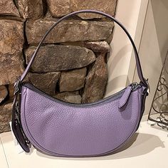 Coach Luna Bag In Purple With Silver Hardware. Comes With Coach Dust Bag. Nwt! Adjustable Strap With 10 1/4" Drop 10 1/2" (L) X 6 1/4" (H) X 2 1/2" (W) Modern Coach Shoulder Bag For Errands, Purple Leather Handheld Shoulder Bag, Handheld Purple Leather Shoulder Bag, Purple Satchel With Silver-tone Hardware, Chic Purple Leather Hobo Bag, Elegant Purple Satchel Hobo Bag, Luxury Purple Shoulder Bag For Everyday, Elegant Purple Hobo Bag For Shopping, Elegant Purple Hobo Bag