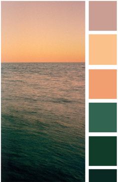 the water is very calm at sunset and there are many colors to pick up from