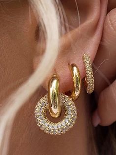 Polished Double Hoop Earrings – COMMENSE Double Hoop Earrings, Luxe Jewelry, Dope Jewelry, Classy Jewelry, Stacked Jewelry, Jewelry Lookbook, Girly Jewelry, Jewelry Inspo, Dream Jewelry