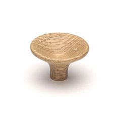 a wooden knob on a white background