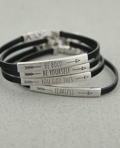 Affirmation Bracelets, Faux Leather Bracelets, Arrow Bracelet, Jewelry Staples, Inspirational Jewelry, Inspirational Bracelets, Expensive Jewelry, Open Design, Simple Necklace