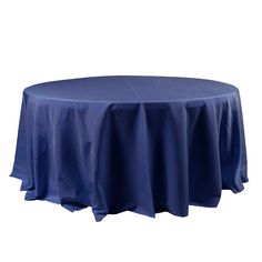 Quantity: 1 Round Tablecloth Material: 100% Polyester Color: Navy Blue Size: 120" Round Thickness: 150 Gsm Stain & Wrinkle Resistant, Machine Washable Hemmed Edges For An Exquisite Look. 1 Piece, Seamless Design Gives Floor Length Hang On Standard 5Ft (60") Tables Additional Information: How To Care: Tablecloths Are Machine Washable. Use Warm Water Wash, Low Temp Dry. For Tablecloth Only, Decorations Not Included Uses: Ideal Choice For Wedding, Birthday, Reunions, Buffets, Receptions, Hotels, Re Table Linens For Wedding, Linens For Wedding, Gold Tablecloth, Peacock Teal, Green Tablecloth, Table Overlays, Party Table Cloth, Round Table Covers, Mantel Redondo