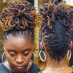 Hairstyles For Long Dreads, Microlocs Updo, Medium Length Locs, Locs Retwist, Loc Updos, Long Dreadlocks, Colored Locs, Barrel Twist, Dreadlocks Styles