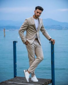 Men’s Cream Suit, Sand Suit Men, Cream Colour Suit For Men, Cream Suit Men Wedding, Cream Suit Men, Cream Color Suit, Tan Suit Men, Sand Suit, Cream Blazer Outfit